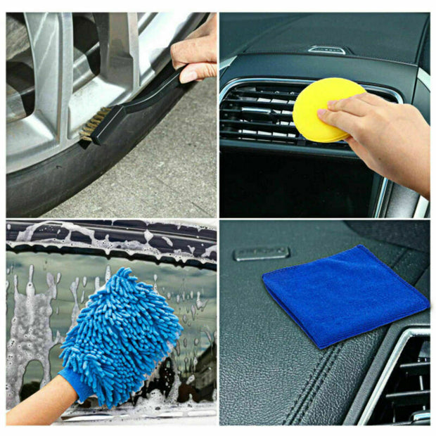 Car Detailing Brush Kits Set Engine Vehicle Wash Auto Rim Wheel Cleaning Tool Kit